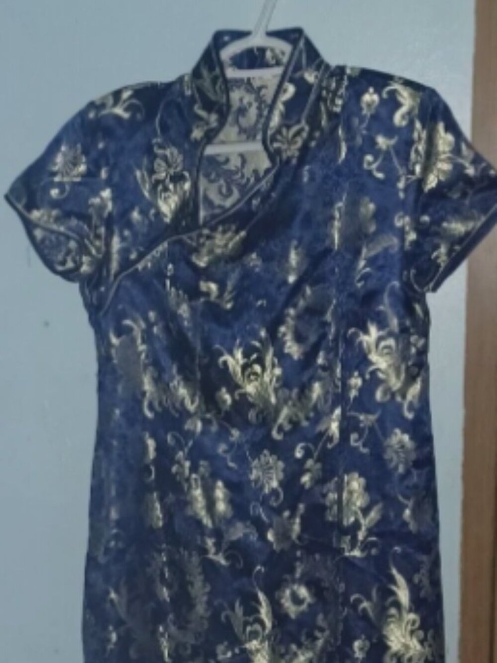Chinese Style Long Dress High Quality Women Cheongsam Short Sleeve